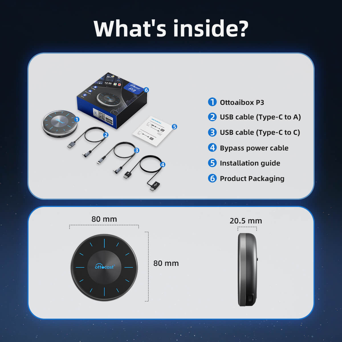 Ottocast OttoAibox P3 Android 12 Smart Multimedia AI Box