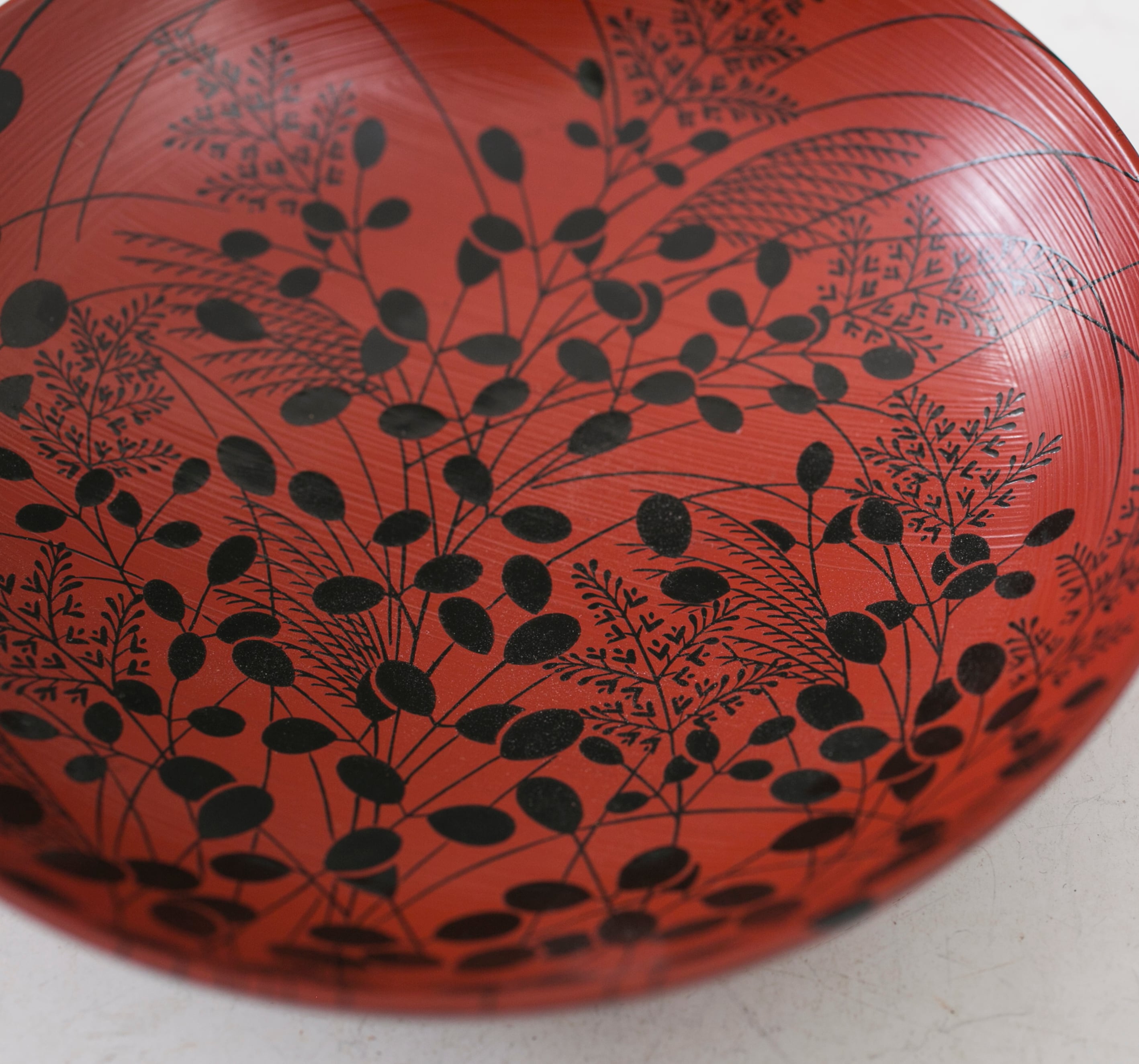 5代中村宗哲 萩三重盃 漆画 漆絵 覚々斎好 原叟好 表千家 萩 朱塗 三つ
