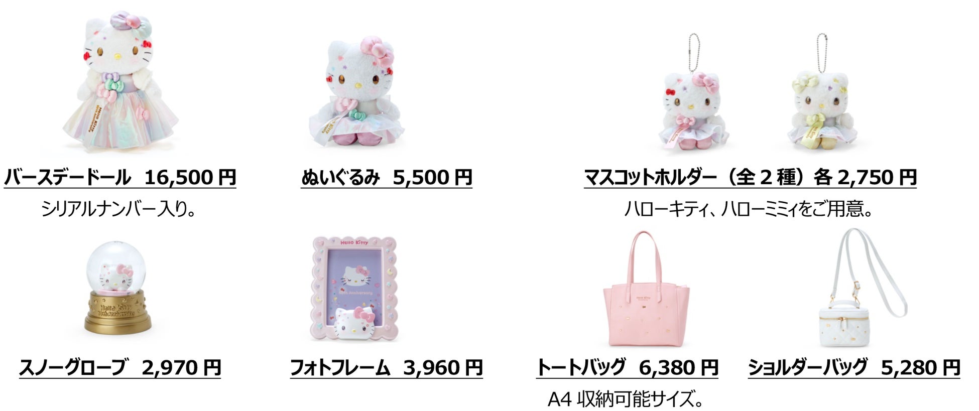 ハローキティのバースデー11月1日より「ハローキティ50周年 The Future