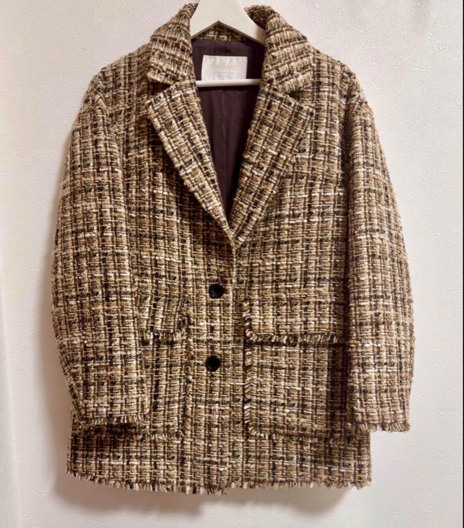 お値下げしました！【トゥモローランド】Ballsey ブラウンツイードジャケット