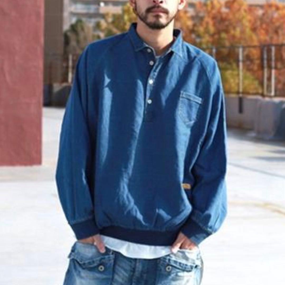 完売品✨ ネイタルデザイン DENIM SWEAT POLO B.I.G M natal design（ネイタルデザイン） NATAL DESIGN DENIM SWEAT POLO