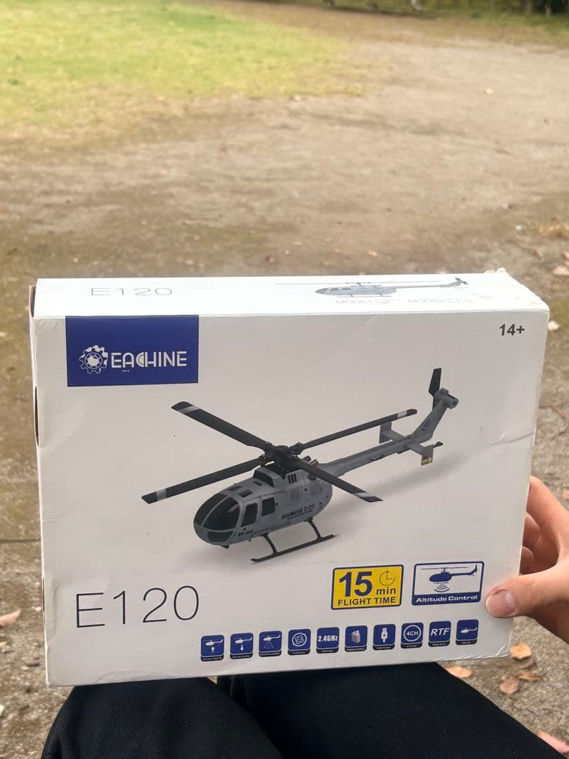 Eachine E120 ヘリコプター模型 15分飛行 Eachine-オプティカルフローを搭載したE120rcヘリコプター,2.4g,4ch,6